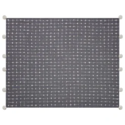 Beliani Plaid YASAM - Grijs Katoen