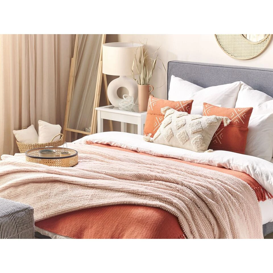 Beliani Plaid BJAS - Roze Polyester Beliani Plaid BJAS - Roze Polyester -Beliani 1000081456 0101