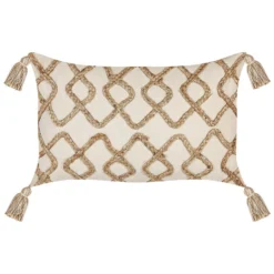 Beliani Sierkussen INCANA - Beige Katoen