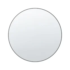 Beliani Wandspiegel ANNEMASSE - Zwart Glas