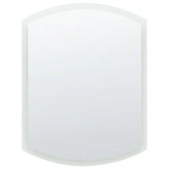 Beliani Badkamerspiegel BEZIERS - Zilver Glas