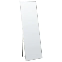 Beliani Staande Spiegel BEAUVAIS - Zilver Aluminium