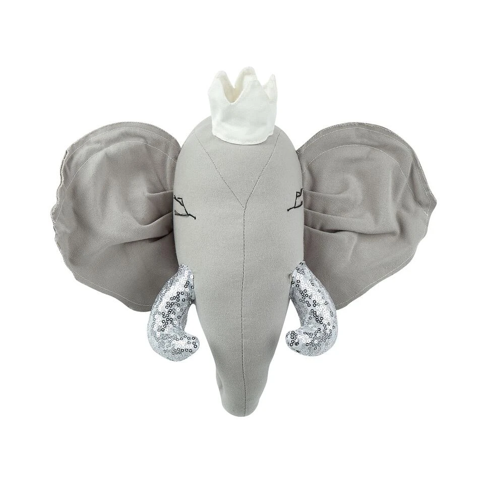 Beliani Wanddecoratie TANTOR - Grijs Katoen Beliani Wanddecoratie TANTOR - Grijs Katoen -Beliani 1000086447