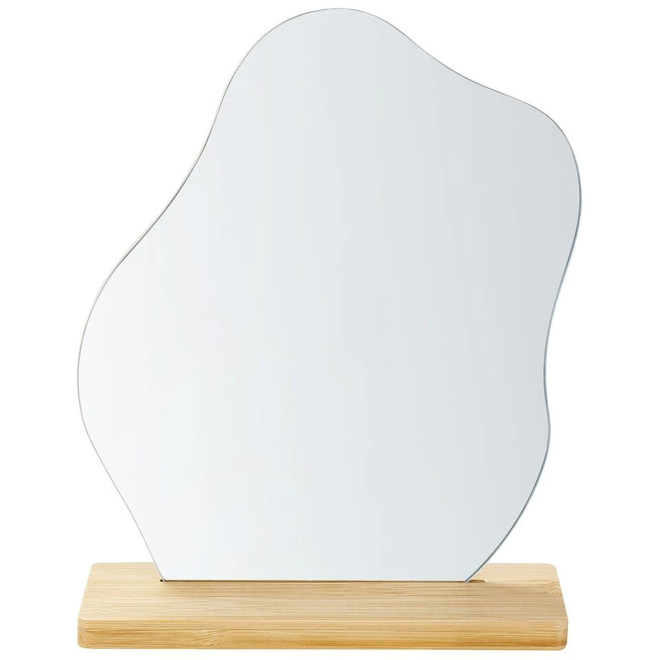 Beliani Decoratieve Spiegel LOZERE - Lichte Houtkleur Bamboehout, Glas Beliani Decoratieve Spiegel LOZERE - Lichte Houtkleur Bamboehout, Glas -Beliani 1000086456