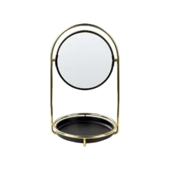 Beliani Make-up Spiegel INDRE - Goud Ijzer, Glas