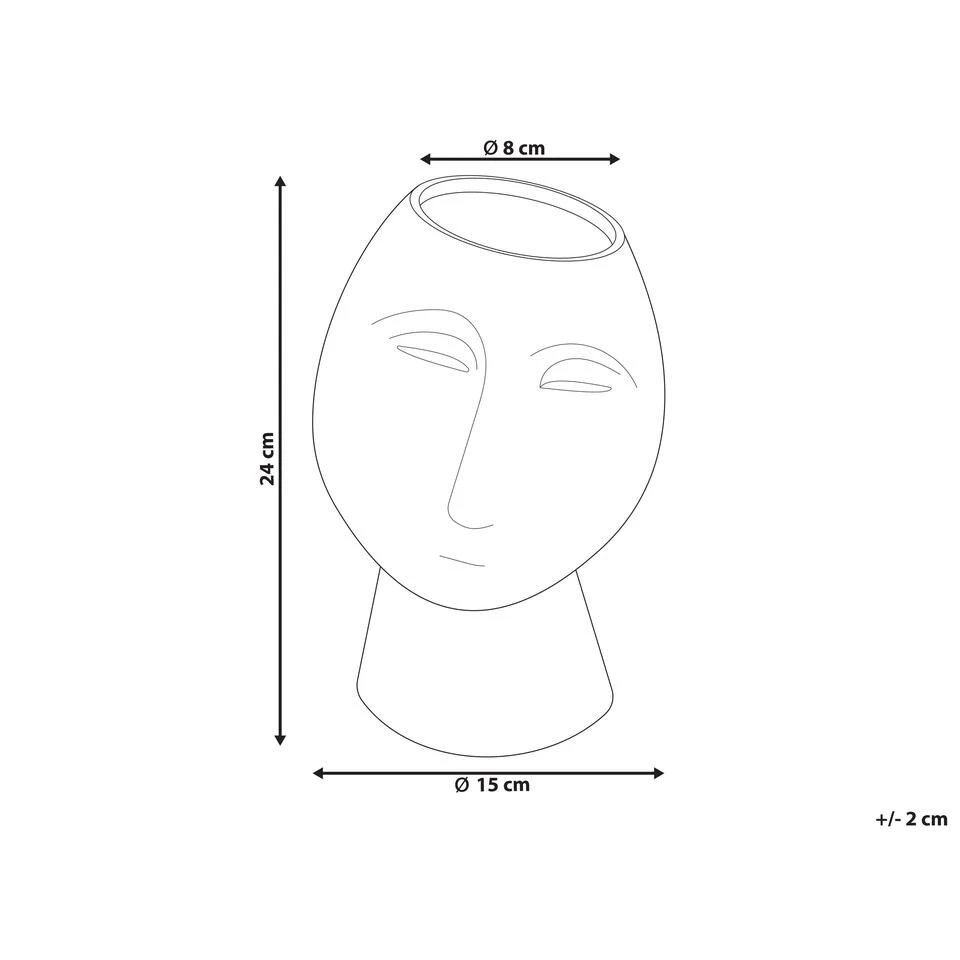 Beliani Bloemenvaas FLORINA - Oranje Porselein Beliani Bloemenvaas FLORINA - Oranje Porselein -Beliani 1000086477 0102