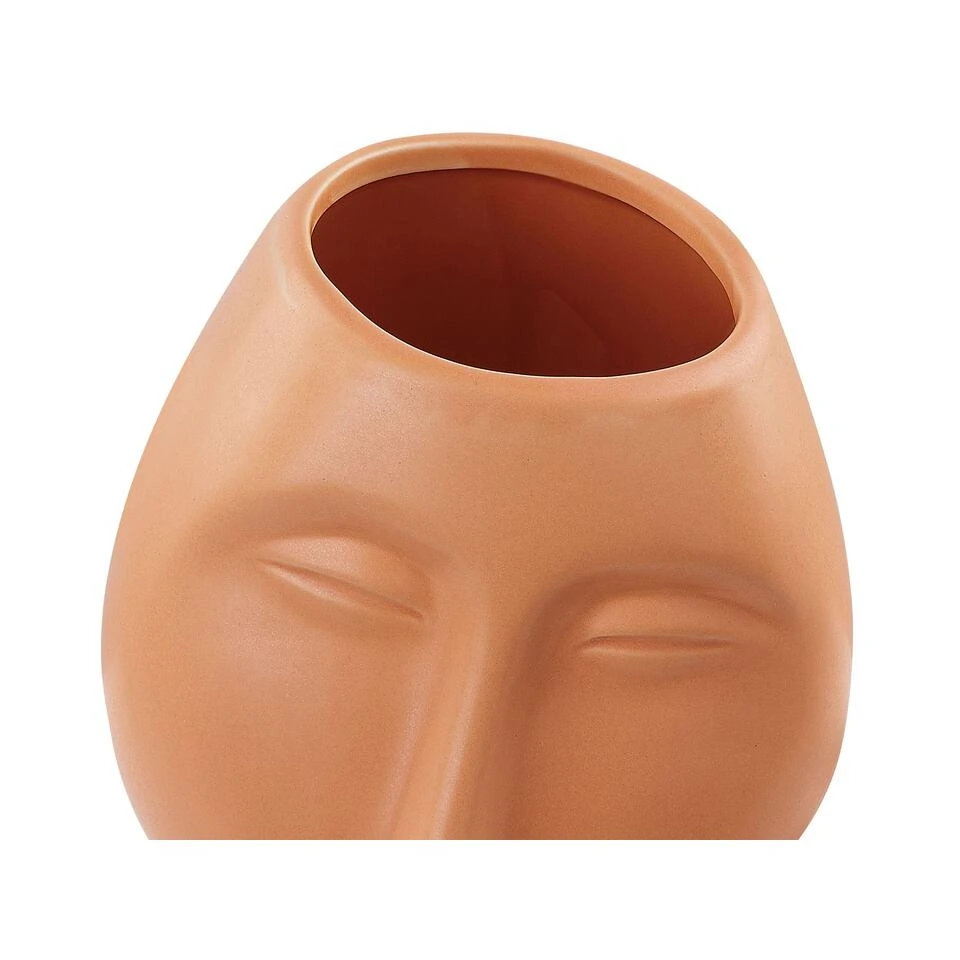 Beliani Bloemenvaas FLORINA - Oranje Porselein Beliani Bloemenvaas FLORINA - Oranje Porselein -Beliani 1000086477 0104