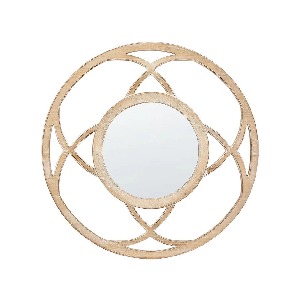 Beliani Decoratieve Spiegel IZTAPALAPA - Lichte Houtkleur Mdf, Glas Beliani Decoratieve Spiegel IZTAPALAPA - Lichte Houtkleur Mdf, Glas -Beliani 1000086985