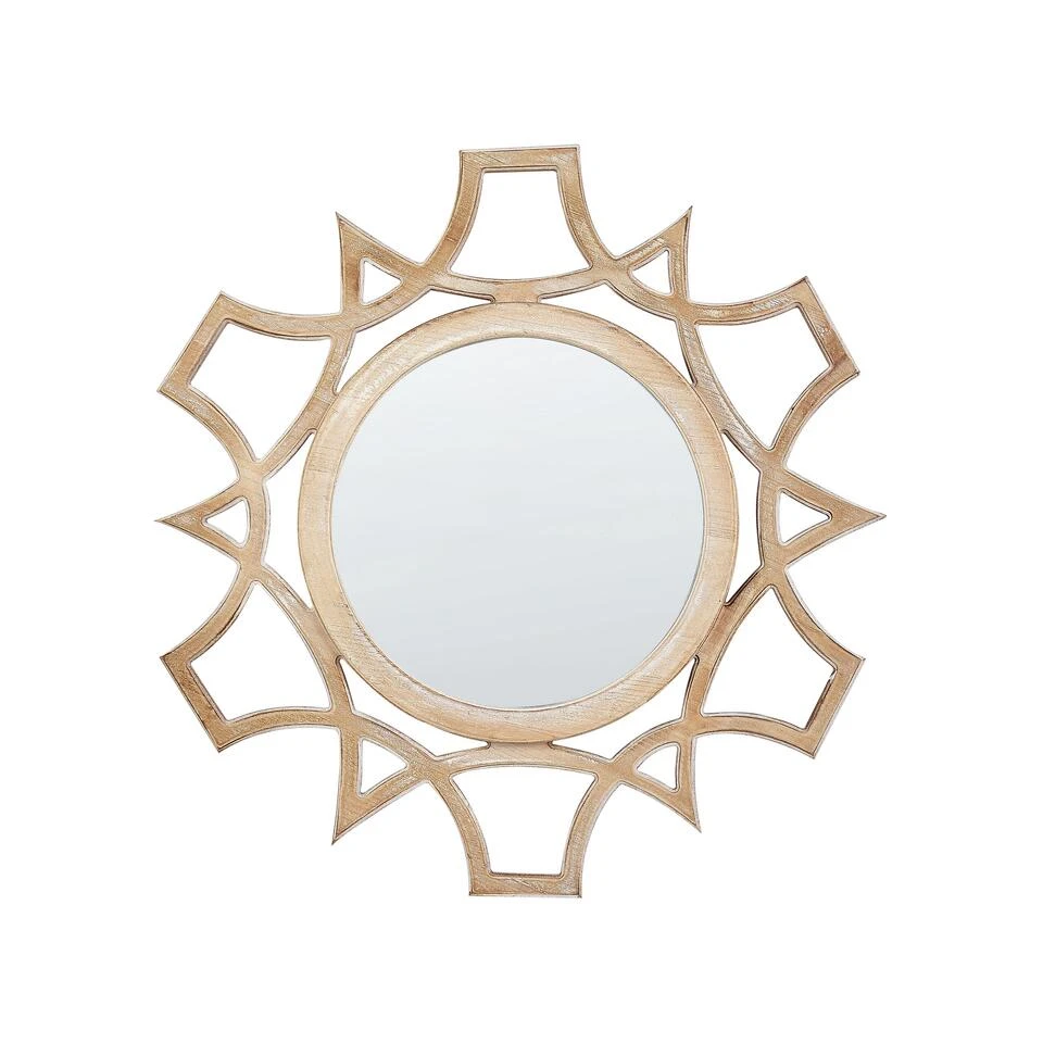 Beliani Decoratieve Spiegel ZAPOPAN - Lichte Houtkleur Mdf, Glas Beliani Decoratieve Spiegel ZAPOPAN - Lichte Houtkleur Mdf, Glas -Beliani 1000086986