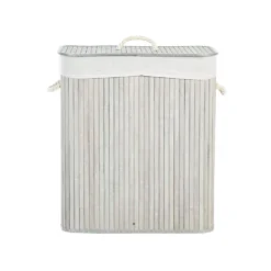 Beliani Mand KANDY - Grijs Bamboehout -Beliani 1000087126 0103