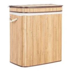 Beliani Mand KALTHOTA - Lichte Houtkleur Bamboehout