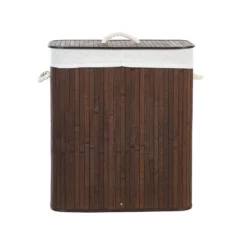 Beliani Mand KANDY - Donkere Houtkleur Bamboehout -Beliani 1000087138 0103