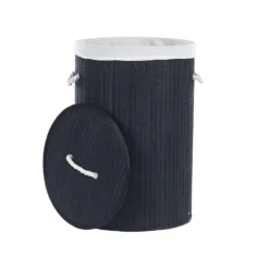 Beliani Mand SANNAR - Zwart Bamboehout 2 Beliani Mand SANNAR - Zwart Bamboehout -Beliani 1000087692 0103