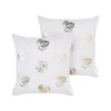 Beliani Sierkussen GOLDENROD - Wit Fluweel