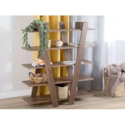 Beliani Boekenkast ESCALANTE - Donkere Houtkleur Vezelplaat 3 Beliani Boekenkast ESCALANTE - Donkere Houtkleur Vezelplaat -Beliani 1131179362 0103