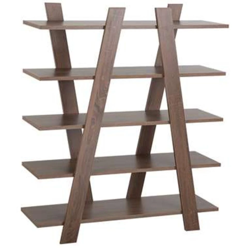 Beliani Boekenkast ESCALANTE - Donkere Houtkleur Vezelplaat Beliani Boekenkast ESCALANTE - Donkere Houtkleur Vezelplaat -Beliani 1131179362