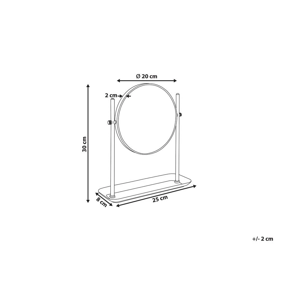 Beliani Make-up Spiegel FINISTERE - Goud Ijzer, Glas Beliani Make-up Spiegel FINISTERE - Goud Ijzer, Glas -Beliani 1147ff145cd94e65bcbe6596fa5f56fe