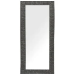 Beliani Wandspiegel PLAISIR - Zwart Synthetisch Materiaal