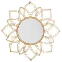 Beliani Wandspiegel MILLY - Goud Metaal