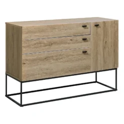 Beliani Sideboard ARIETTA - Lichte Houtkleur Vezelplaat