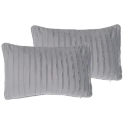 Beliani Sierkussen KOMANA - Grijs Polyester