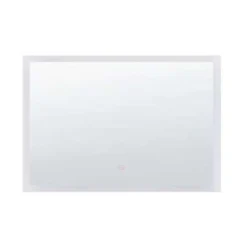 Beliani Badkamerspiegel ADOUR - Zilver Synthetisch Materiaal