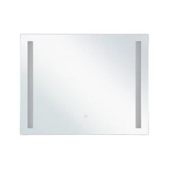 Beliani Badkamerspiegel LIRAC - Zilver Glas