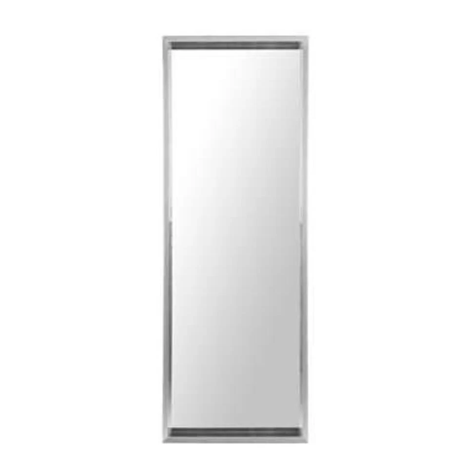 Beliani Wandspiegel OIRON - Grijs Synthetisch Materiaal Beliani Wandspiegel OIRON - Grijs Synthetisch Materiaal -Beliani 1567266059