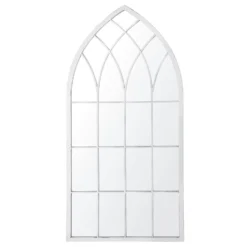 Beliani Wandspiegel CASSEL - Grijs Metaal