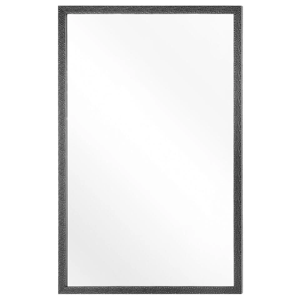 Beliani Wandspiegel MORLAIX - Zwart Synthetisch Materiaal Beliani Wandspiegel MORLAIX - Zwart Synthetisch Materiaal -Beliani 1624680249