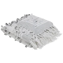 Beliani Plaid YAMALAK - Grijs Acryl