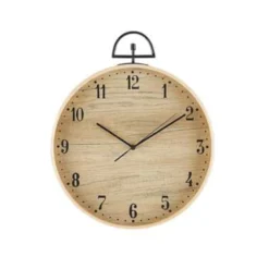 Beliani Wandklok OPFIKON - Lichte Houtkleur Mdf