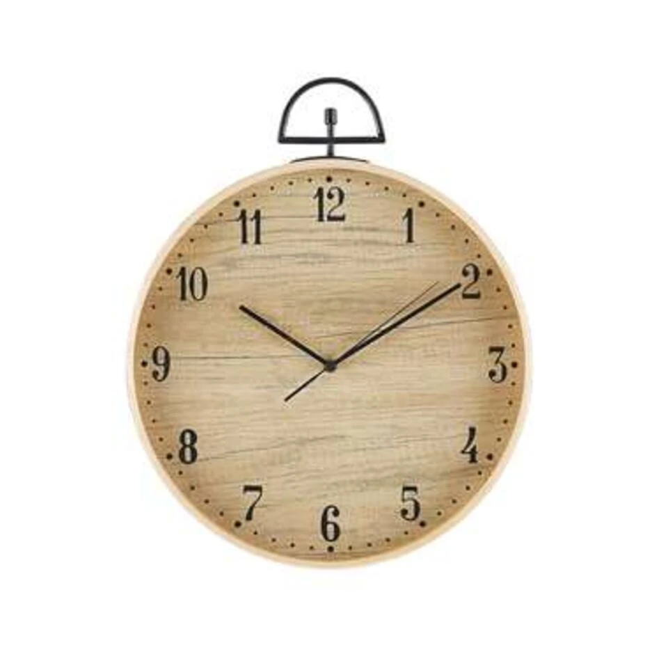 Beliani Wandklok OPFIKON - Lichte Houtkleur Mdf Beliani Wandklok OPFIKON - Lichte Houtkleur Mdf -Beliani 1664483050