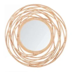 Beliani Wandspiegel BURGIS - Beige Rotan