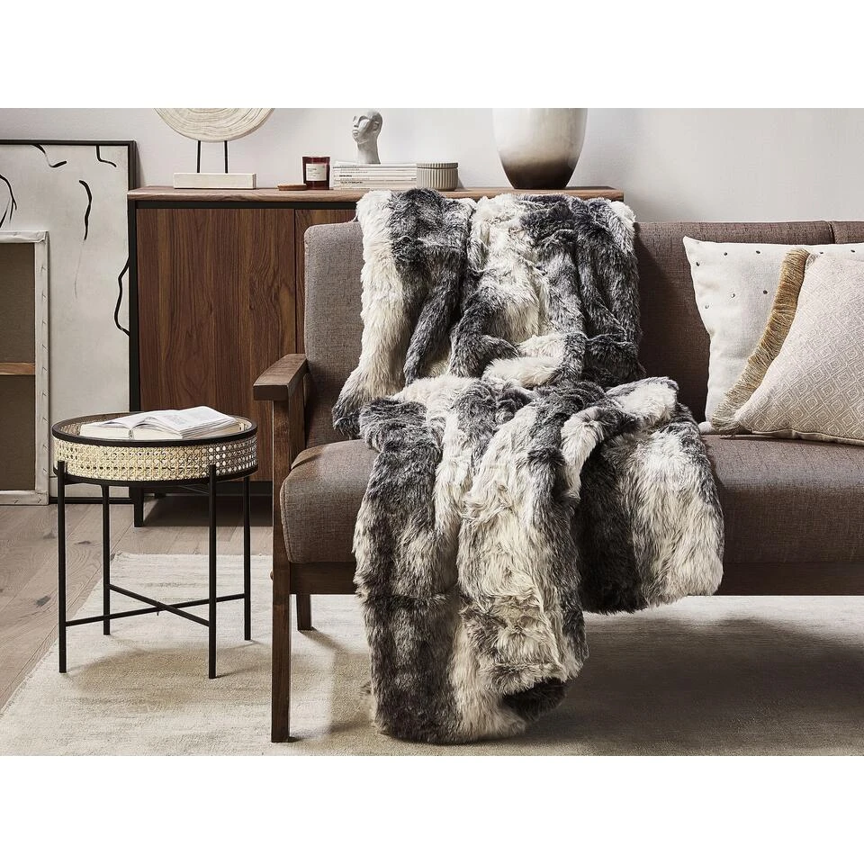 Beliani Plaid TAZA - Grijs Acryl Beliani Plaid TAZA - Grijs Acryl -Beliani 17e33b0370774e6da12cd00c65a2d17a