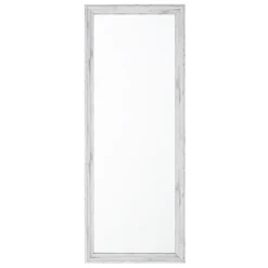 Beliani Wandspiegel BENON - Wit Synthetisch Materiaal