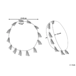 Beliani Sierkussen MADIA - Beige Katoen -Beliani 1899ebd69b6e4772808affd5c25e41e5