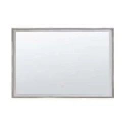 Beliani Badkamerspiegel ARGENS - Zilver Synthetisch Materiaal