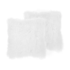 Beliani Sierkussen CIDE - Wit Polyester