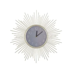 Beliani Wandklok SOLURA - Goud Ijzer