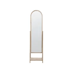 Beliani Staande Spiegel CHAMBERY - Lichte Houtkleur Paulowniahout -Beliani 1ad89b9f15ff41869147610f8eb70e71