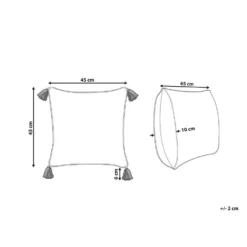 Beliani Sierkussen CORNUS - Wit Katoen -Beliani 1bcedbc546704ff2915adeac08dddea6