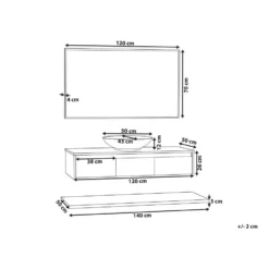 Beliani Badkamerkast Met Spiegel ZARAGOZA - Groen Mdf -Beliani 1bf31a40085246839e46dcb261dc358a