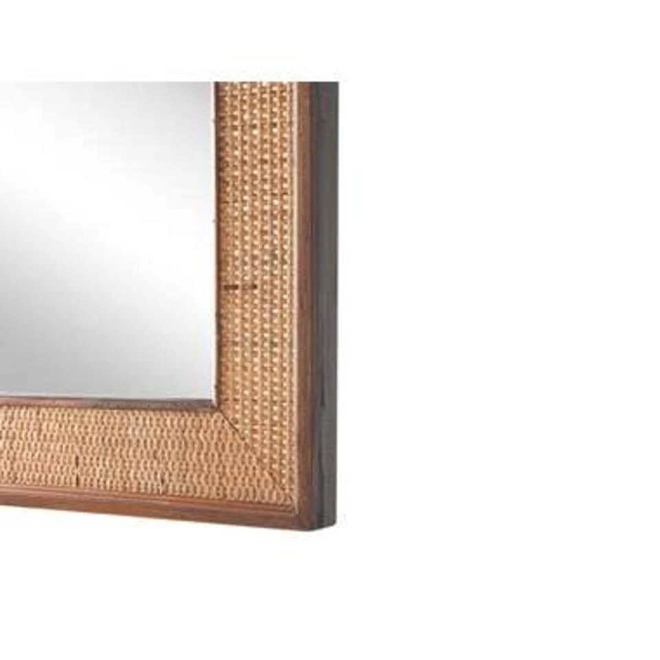 Beliani Wandspiegel IGUALA - Lichte Houtkleur Dennenhout, Bamboehout Beliani Wandspiegel IGUALA - Lichte Houtkleur Dennenhout, Bamboehout -Beliani 205d2ce859a94048bc1660e09c8cd3fa