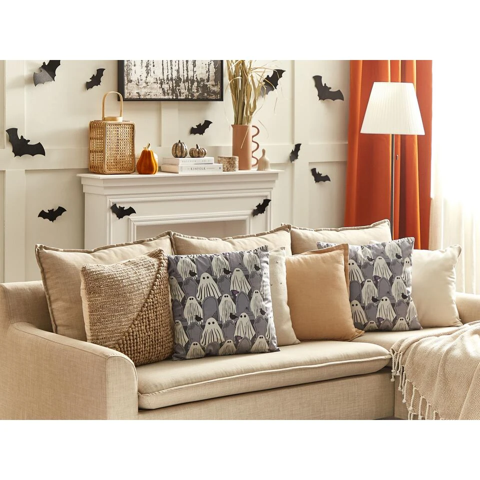 Beliani Sierkussen FANATE - Grijs Fluweel Beliani Sierkussen FANATE - Grijs Fluweel -Beliani 20d80af3993d4cfca145f38d70e2201d