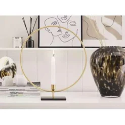 Beliani Kandelaar SERAM - Goud Metaal -Beliani 226fa709c8b64685add92b3ea3811a62