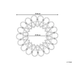 Beliani Wandspiegel BABAI - Zwart Rotan, Glas 2 Beliani Wandspiegel BABAI - Zwart Rotan, Glas -Beliani 234567190a47481398a342020755ec3c