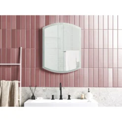 Beliani Badkamerspiegel BEZIERS - Zilver Glas 3 Beliani Badkamerspiegel BEZIERS - Zilver Glas -Beliani 265342a24ac34b47905390d9fd469898