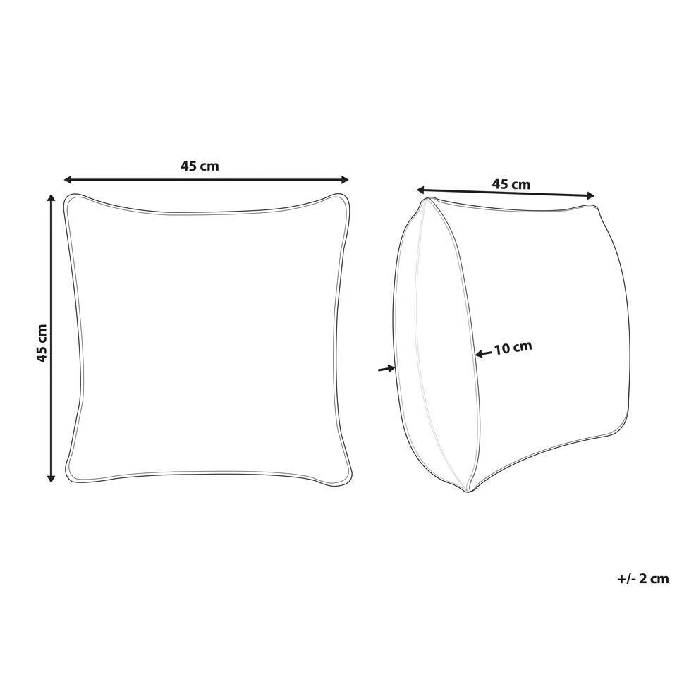 Beliani Sierkussen BANYAN - Beige Katoen Beliani Sierkussen BANYAN - Beige Katoen -Beliani 2b6623a30d0b41e5a88590a973b660ca 1