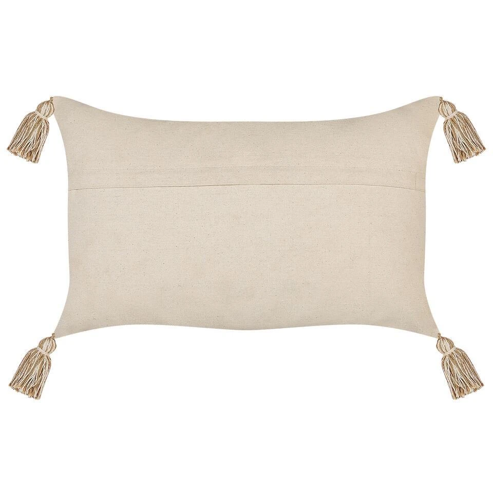 Beliani Sierkussen INCANA - Beige Katoen Beliani Sierkussen INCANA - Beige Katoen -Beliani 2da60fcd6d9e443f8fd6be7f0f6c4e01